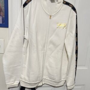 Puma Women's Gold and White Bomber Jacket